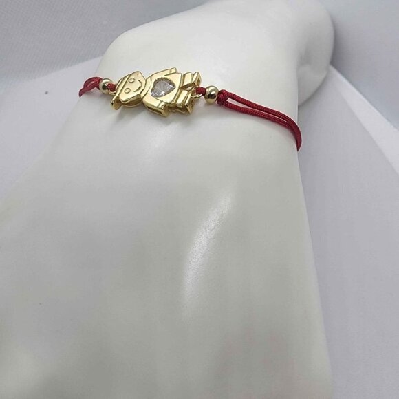 NEW Sterling Silver 925 Boy Design with Adjustable  Bracelet - Picture 4 of 4